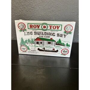 Sealed New Roy Toy Log Building Set No 9 The Camp 37 Natural Pine Log Pieces NEW